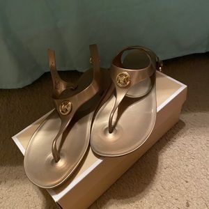 Michael Kors gold sandals